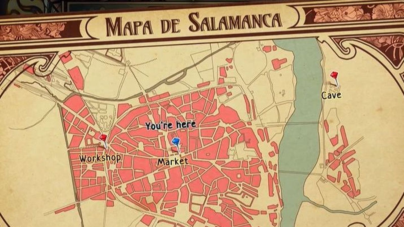 Mapa de Salamanca en Toymaker, el videojuego creado por Uprising Studios