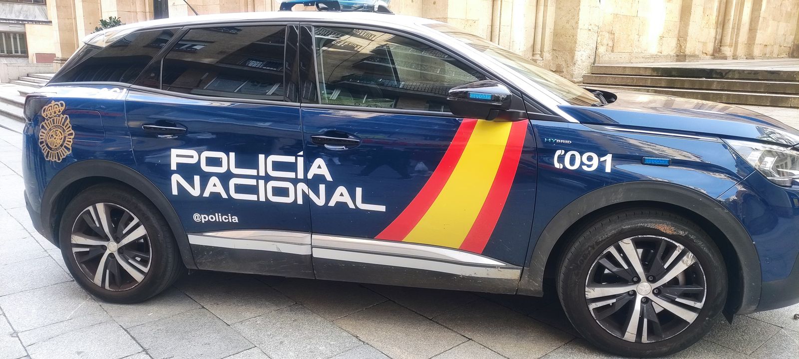 Coche de la Policía Nacional. Foto de archivo Coche de la Policía Nacional. Foto de archivo