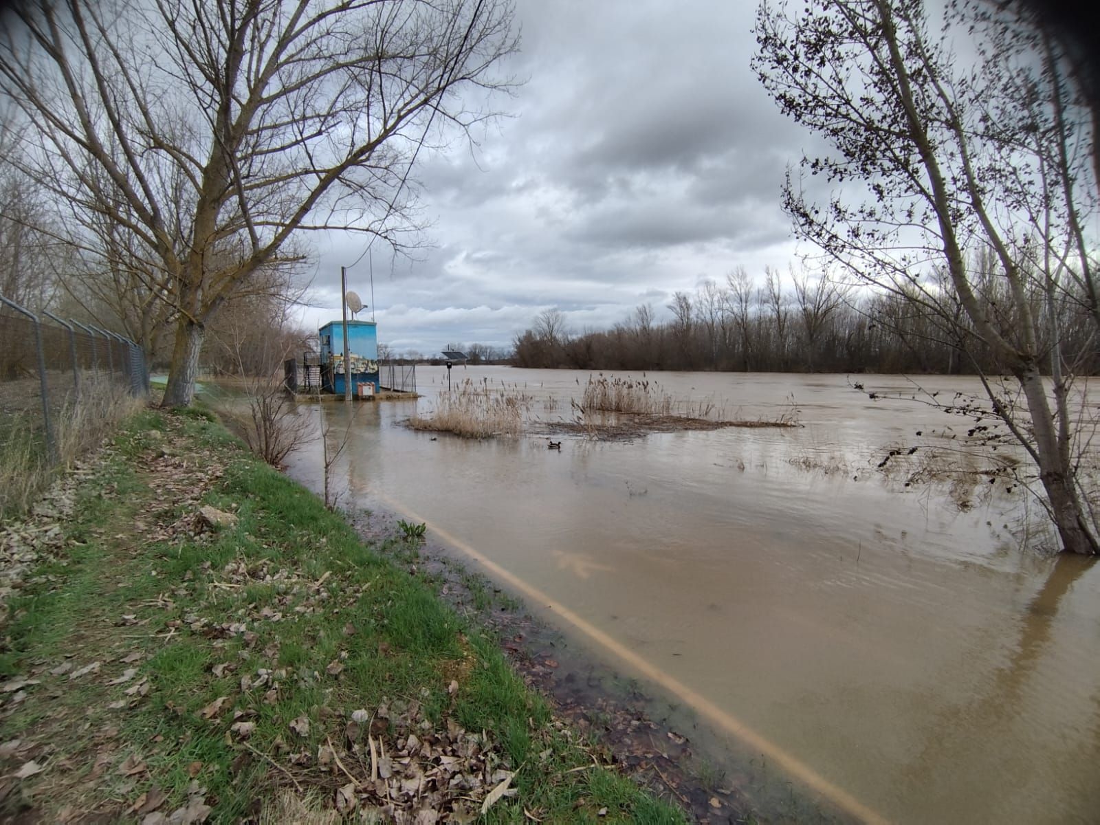 Imagen del carriol bici inundado en la capital