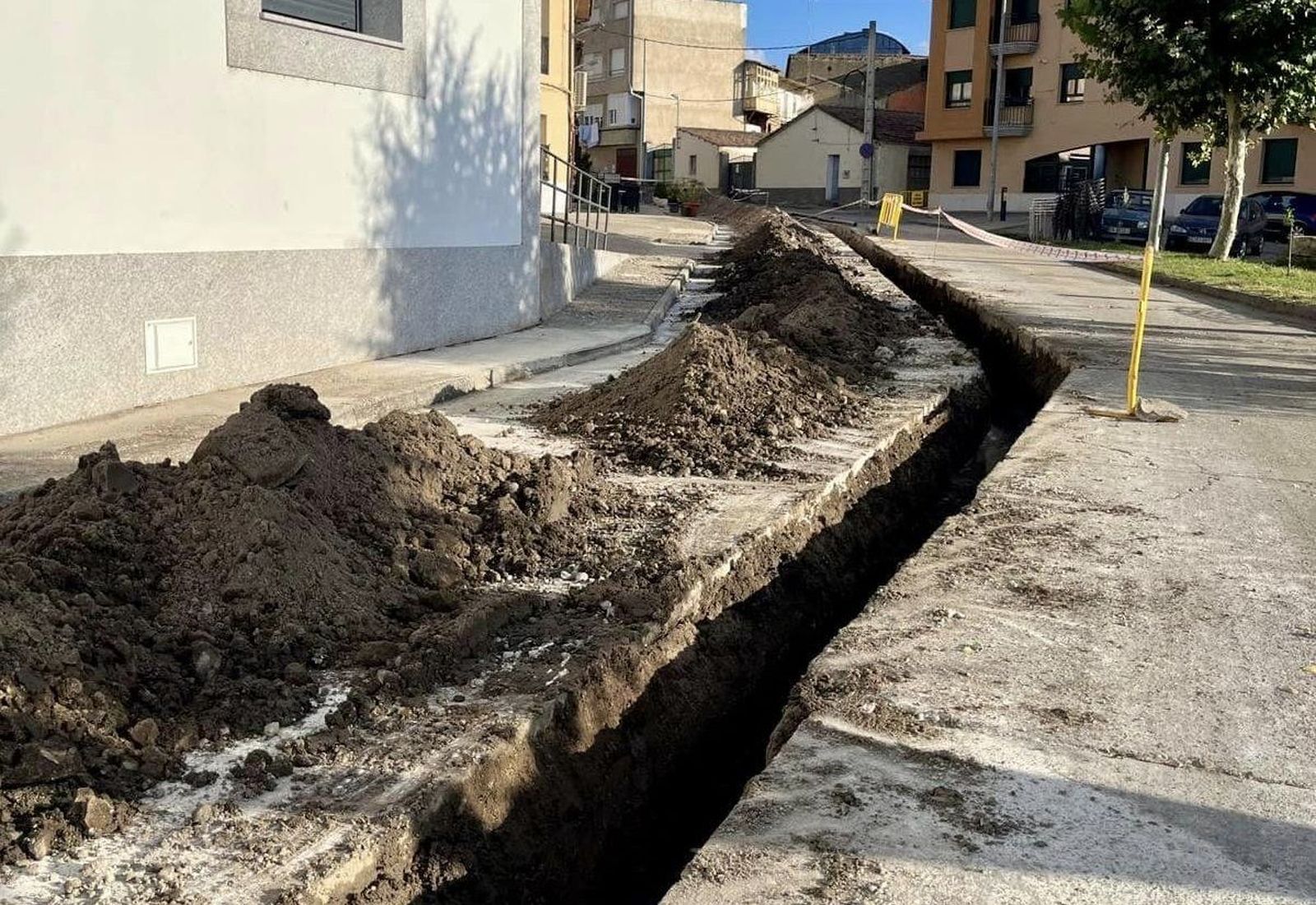 Renovación de tuberías de agua en Ledesma. Foto Facebook Sentir Ledesma