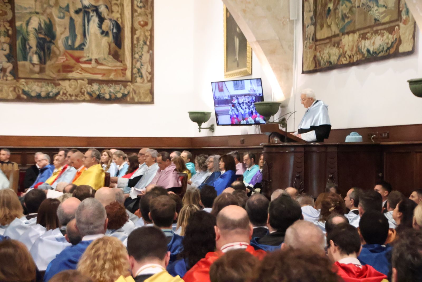 Llegada de S.M el Rey Felipe VI al paraninfo de la Universidad de Salamanca e Investidura de Sergio Mattarella como doctor ‘honoris causa’ de la USAL