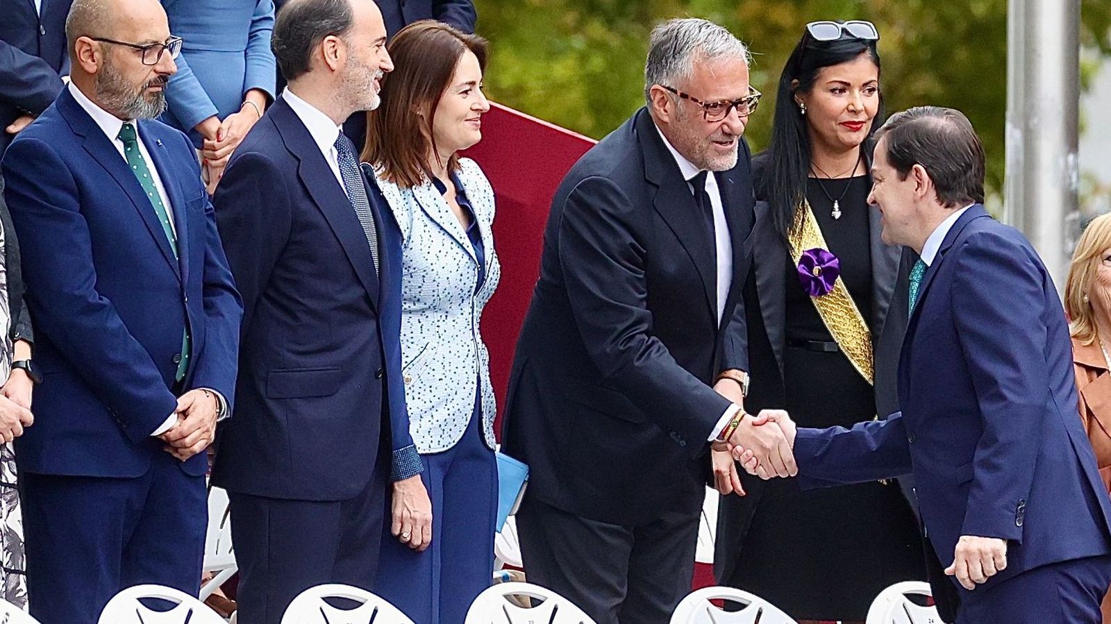 Alfonso Fernández Mañueco junto a Carlos Pollán en un acto