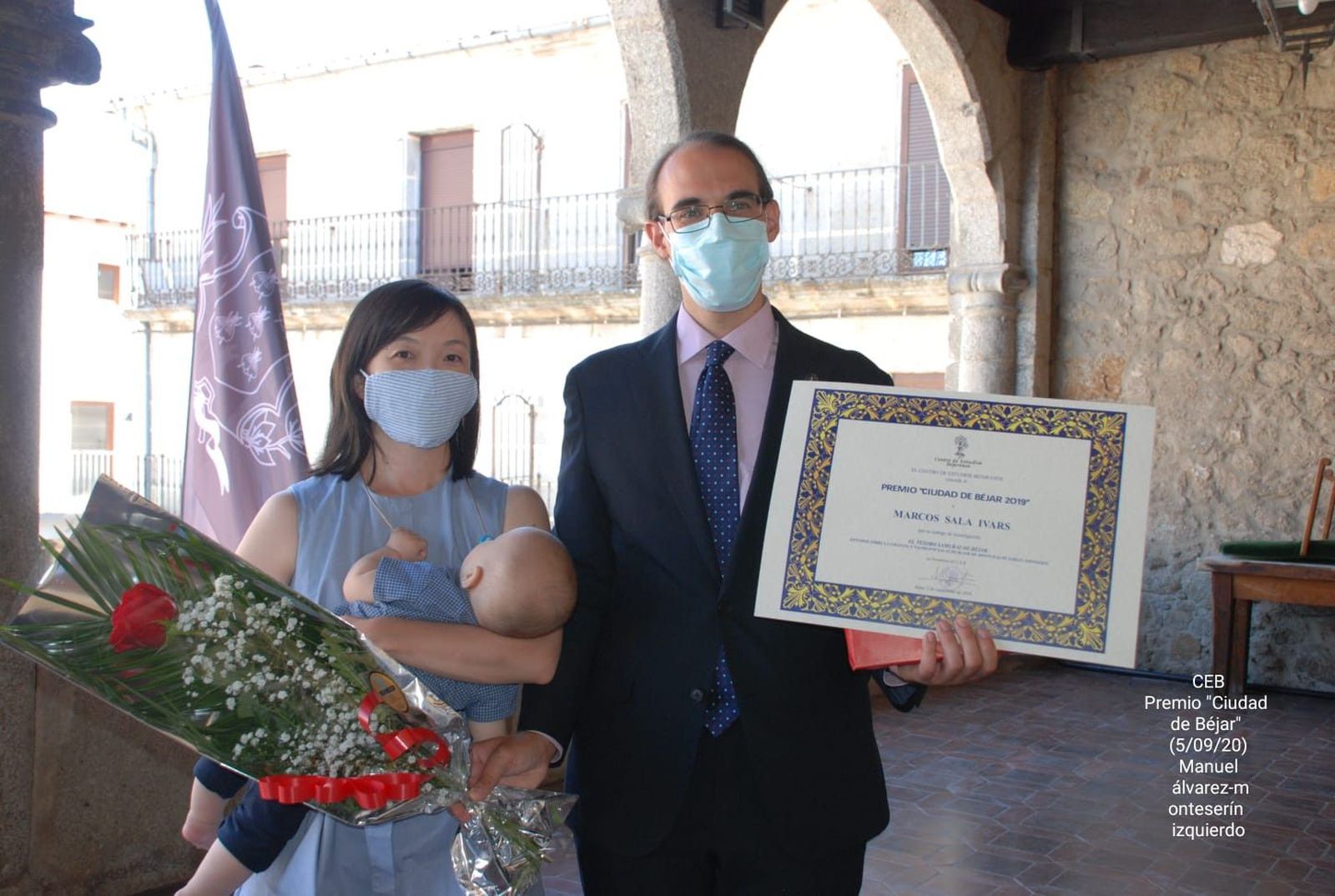 Marcos Sala y su familia