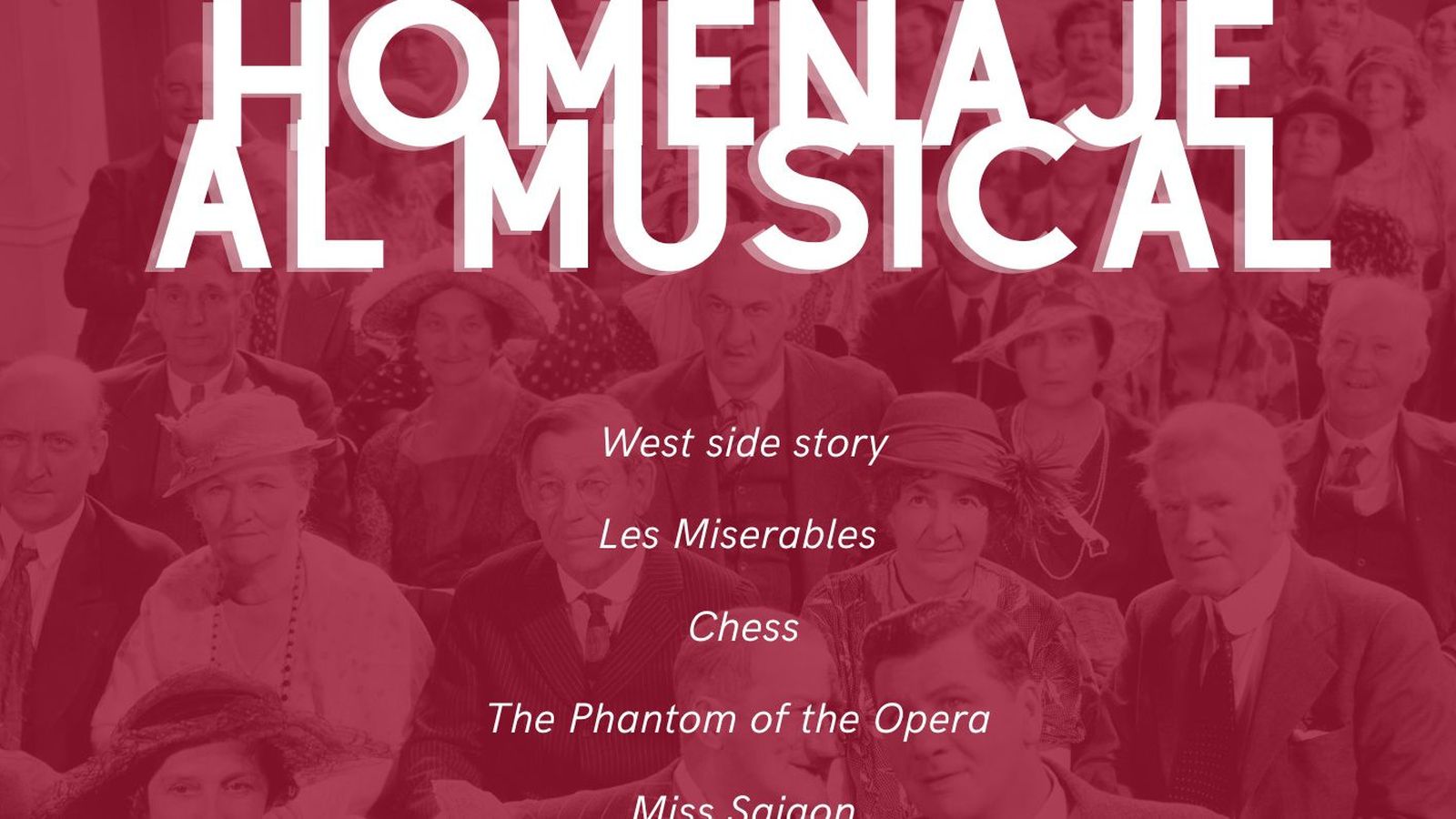 Cartel 'Homenaje al musical'