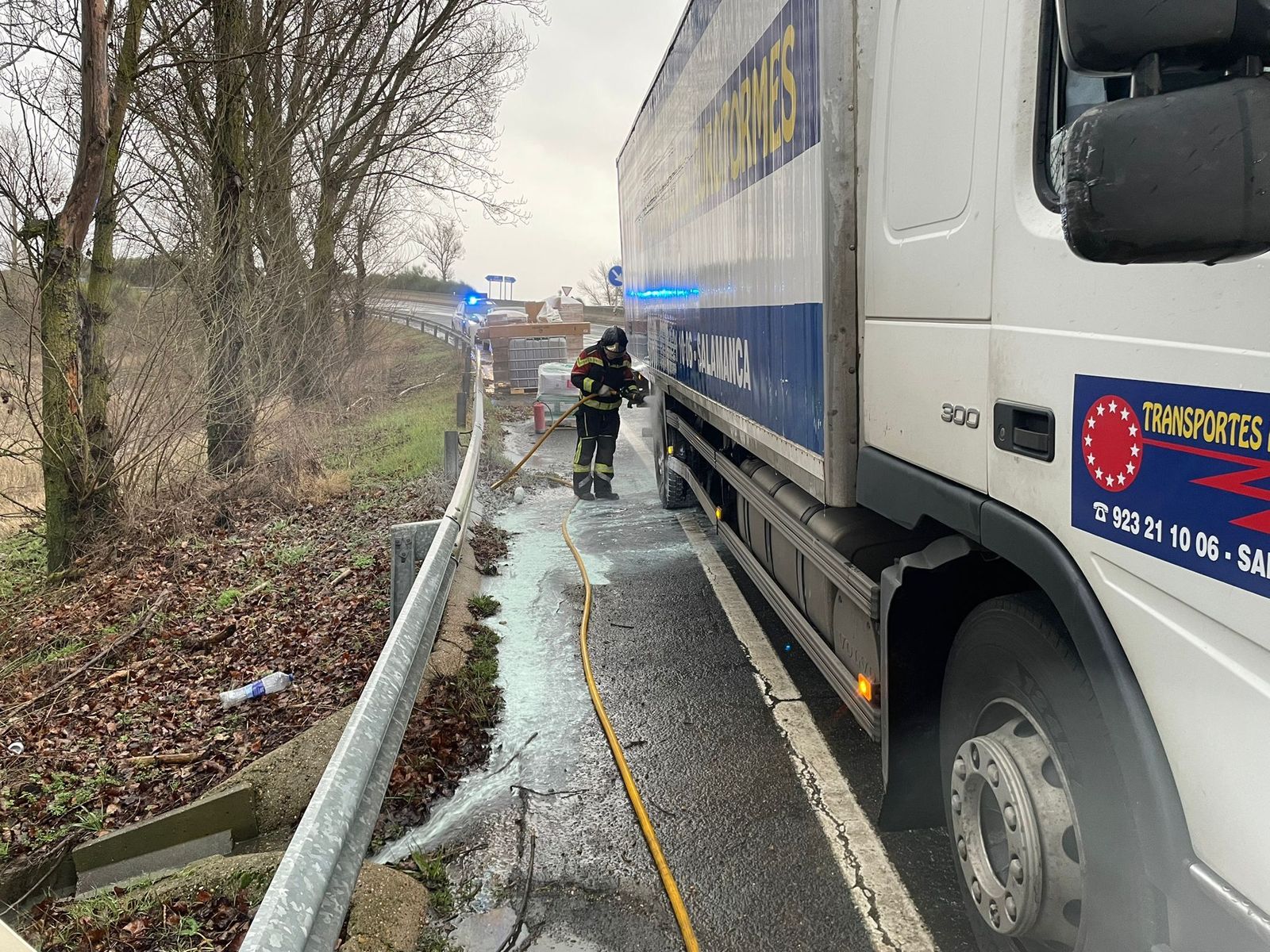 Imagen de la intervención de los bomberos