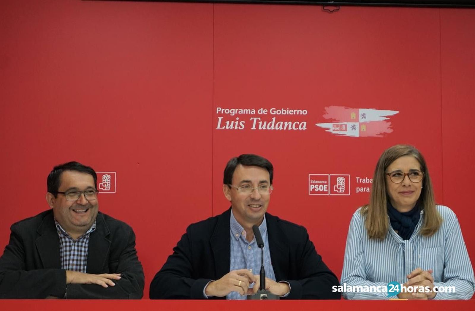 Fernando pablos, ana muñoz de la peña y juan luis cepa psoe