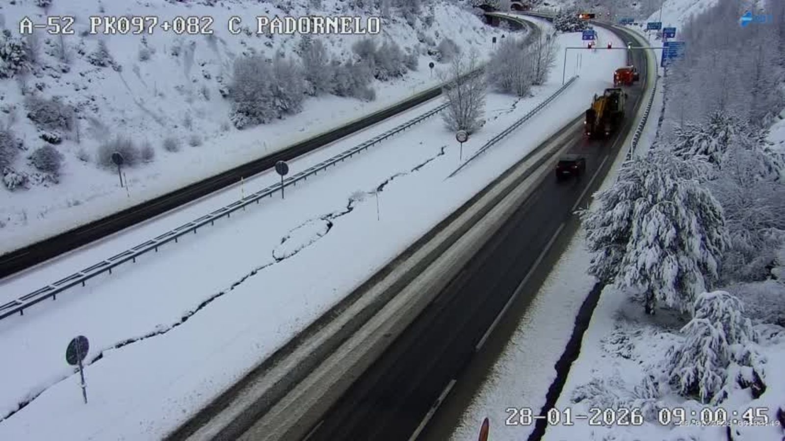 La A-52 este miércoles en Zamora