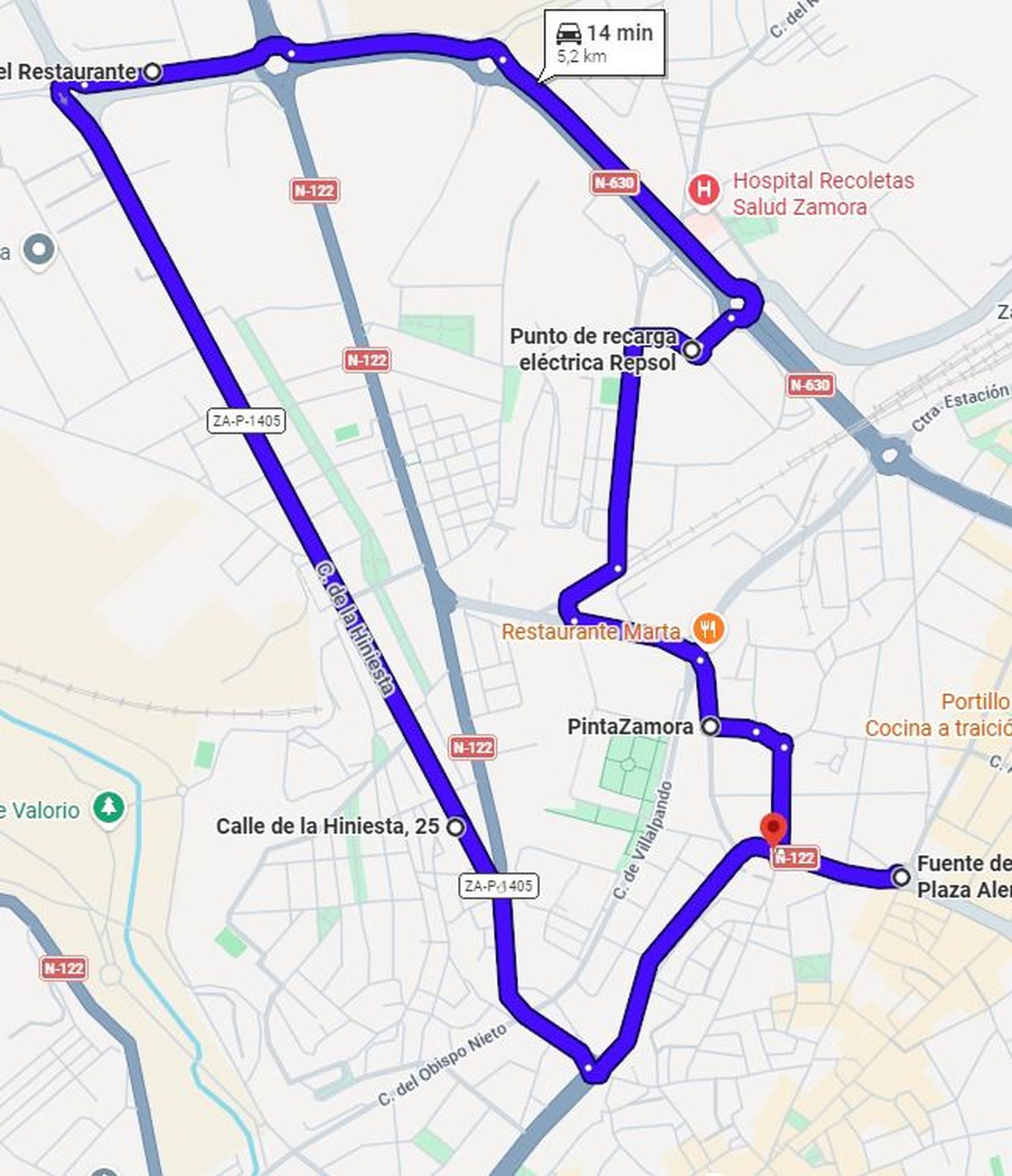 Recorrido de la Lanzadera 2