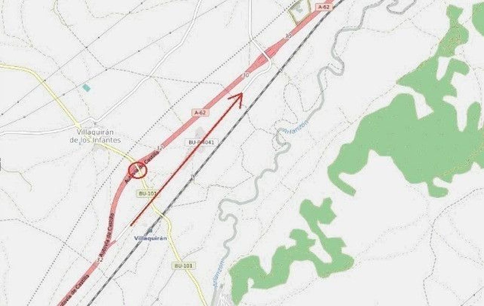 Fomento reconstruirá el pilar dañado en la A-62, tras el choque de un camión en Villaquirán