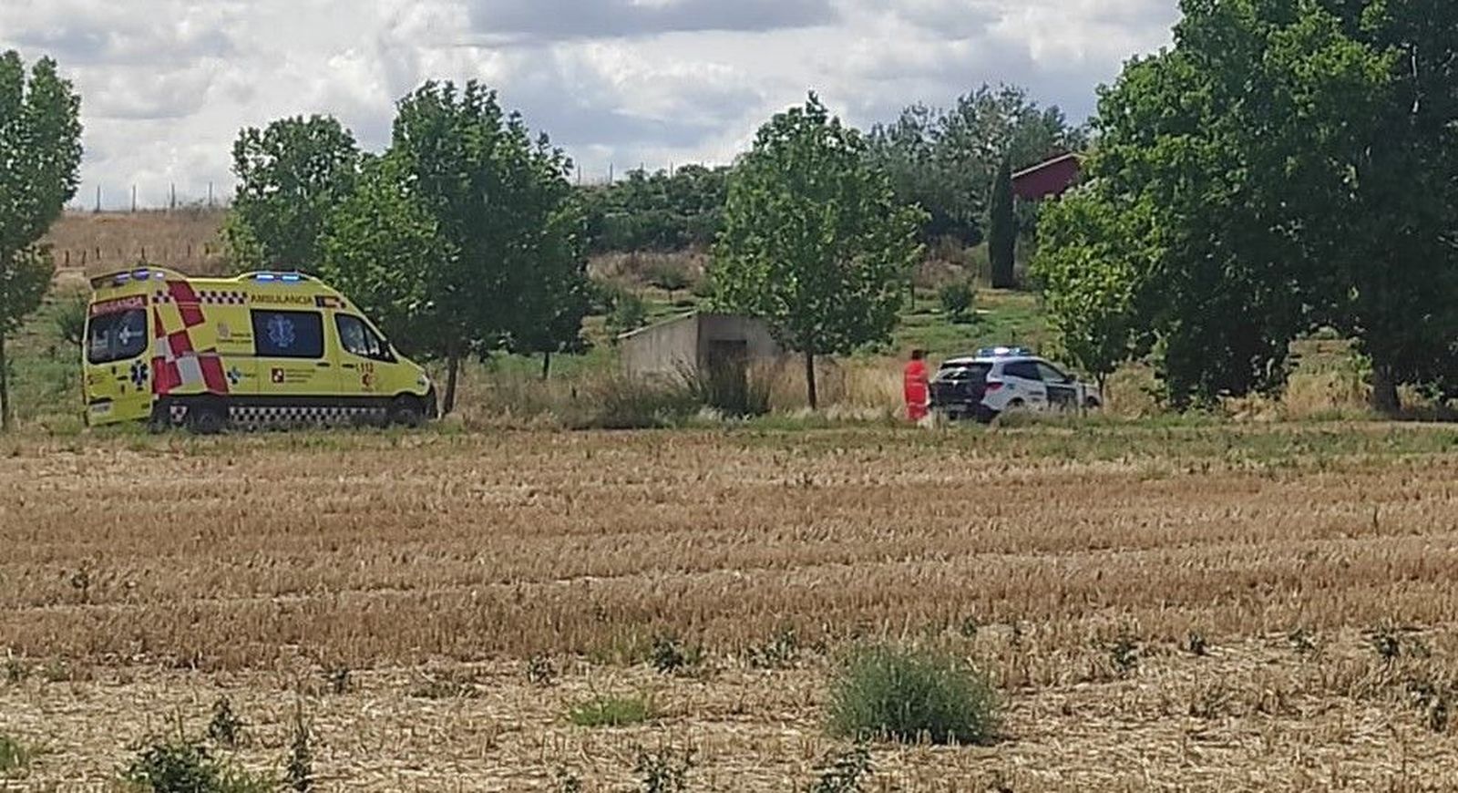 Imagen de los madios de emergencia en la zona