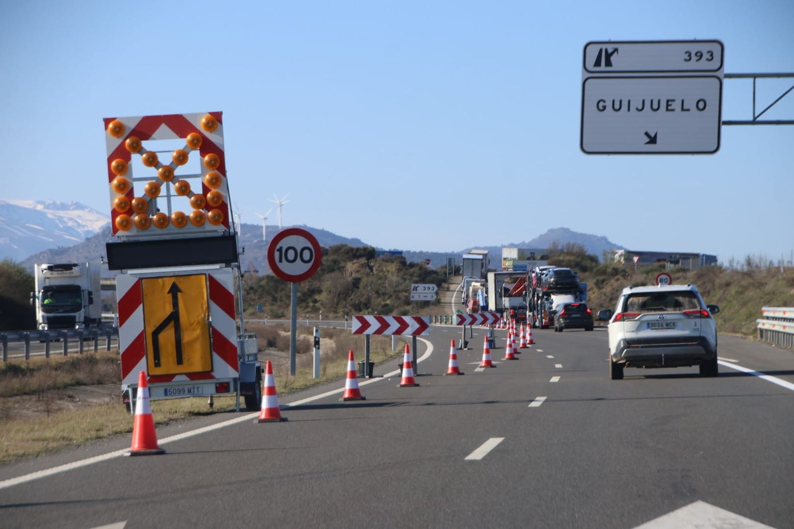 Situación de las carreteras por el corte de la A-66 y la N-630 entre Guijuelo y Béjar