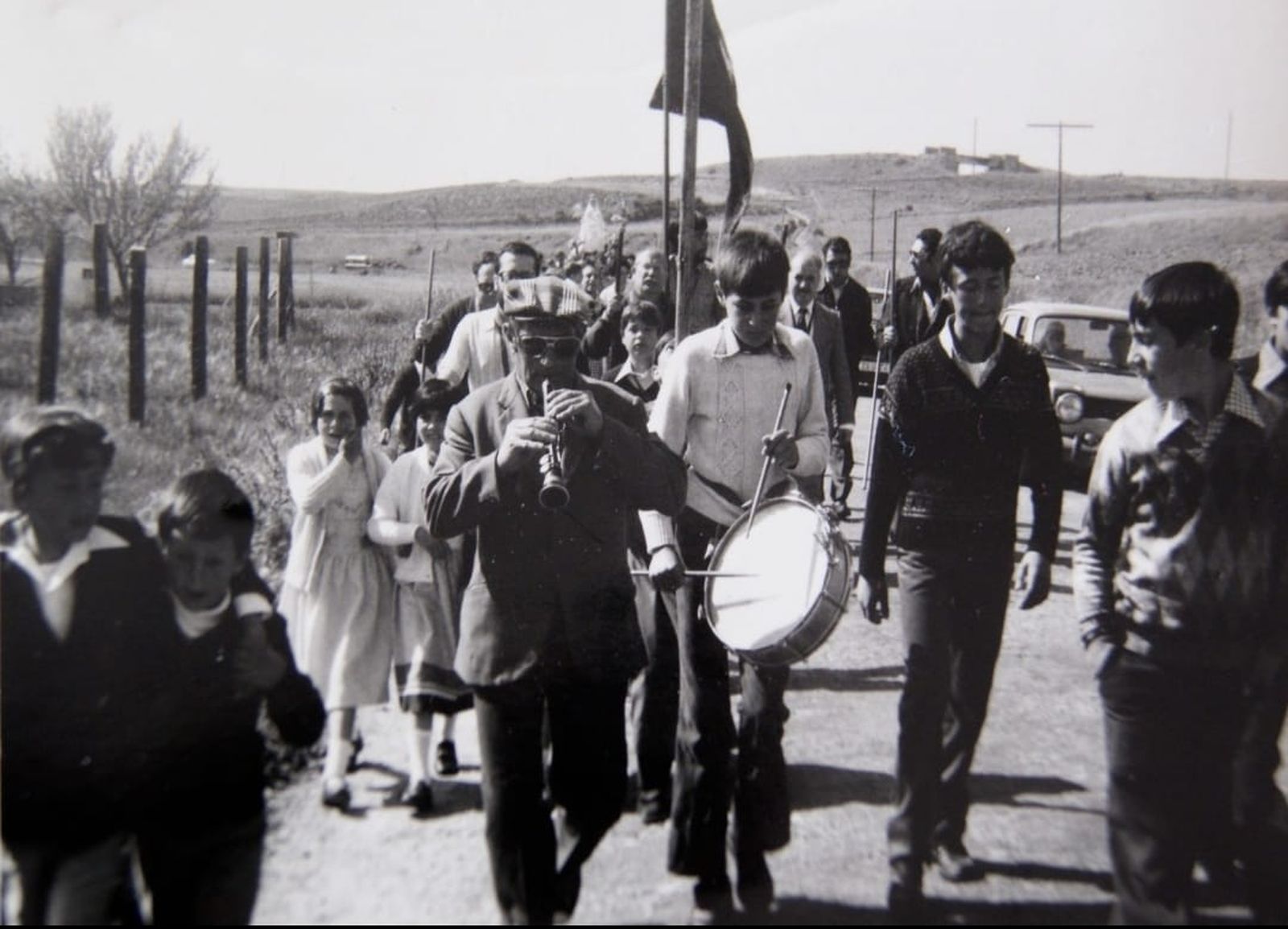 Efraín durante una romería a la Hiniesta