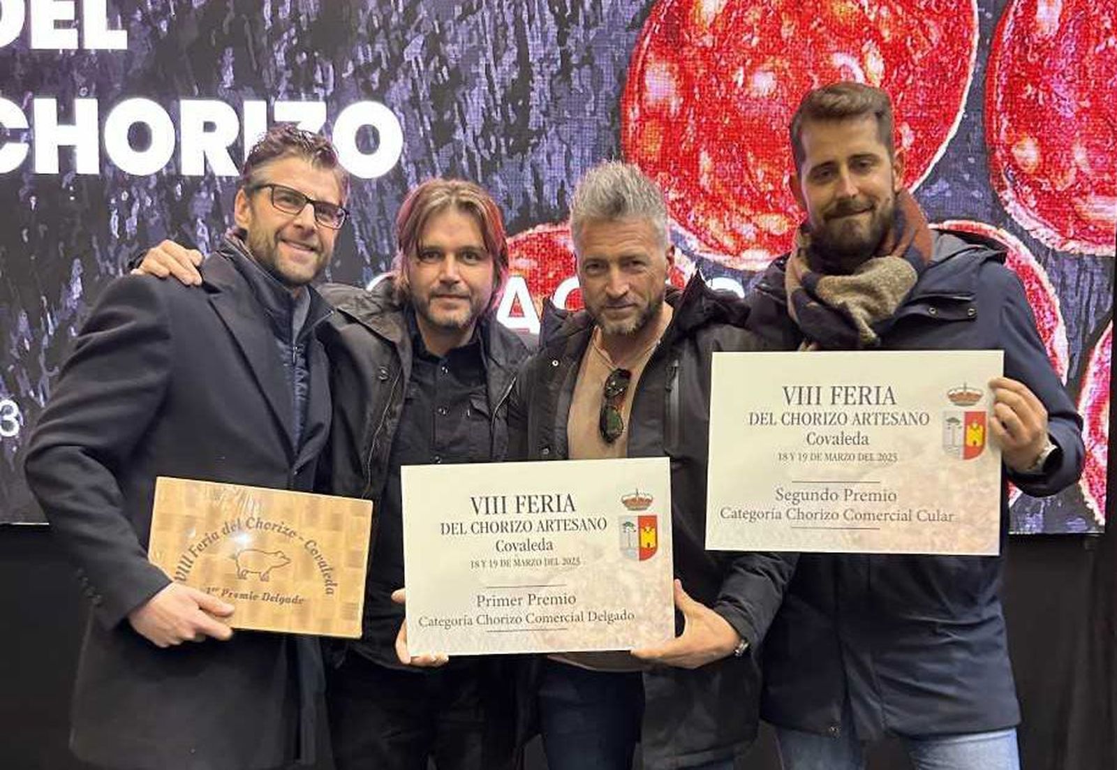 Entrega de premios a los mejores chorizos del mundo. Foto Embutidos Ele