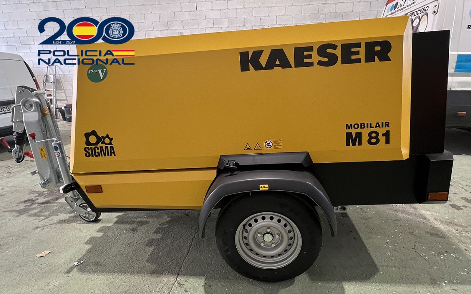 Máquina adquirida por la detenida