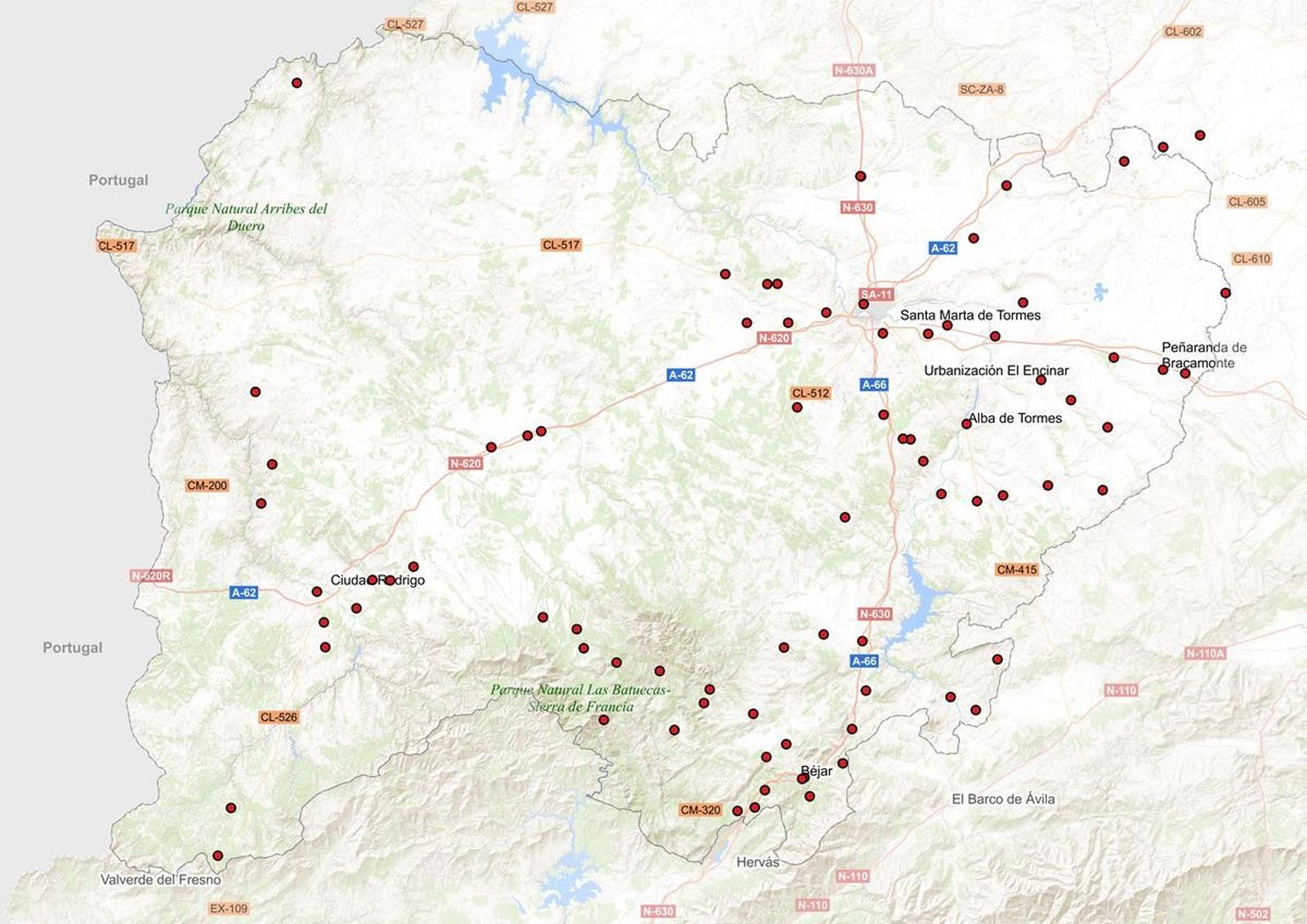 Mapa de fosas comunes. Asociación memoria y justicia (Copy)