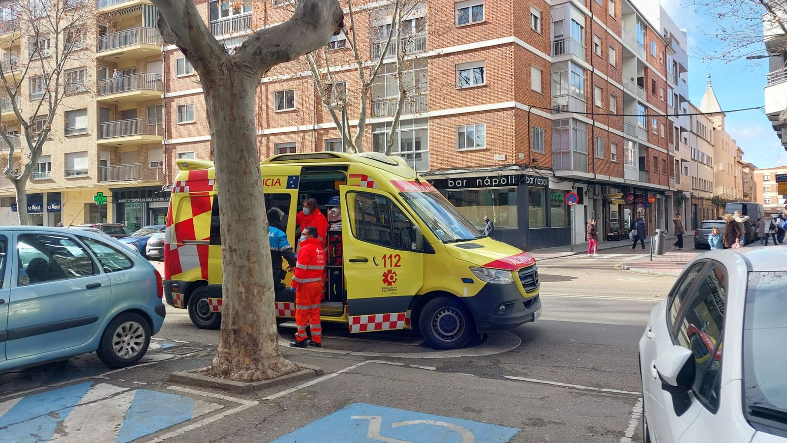 Ambulancia en las Tres Cruces
