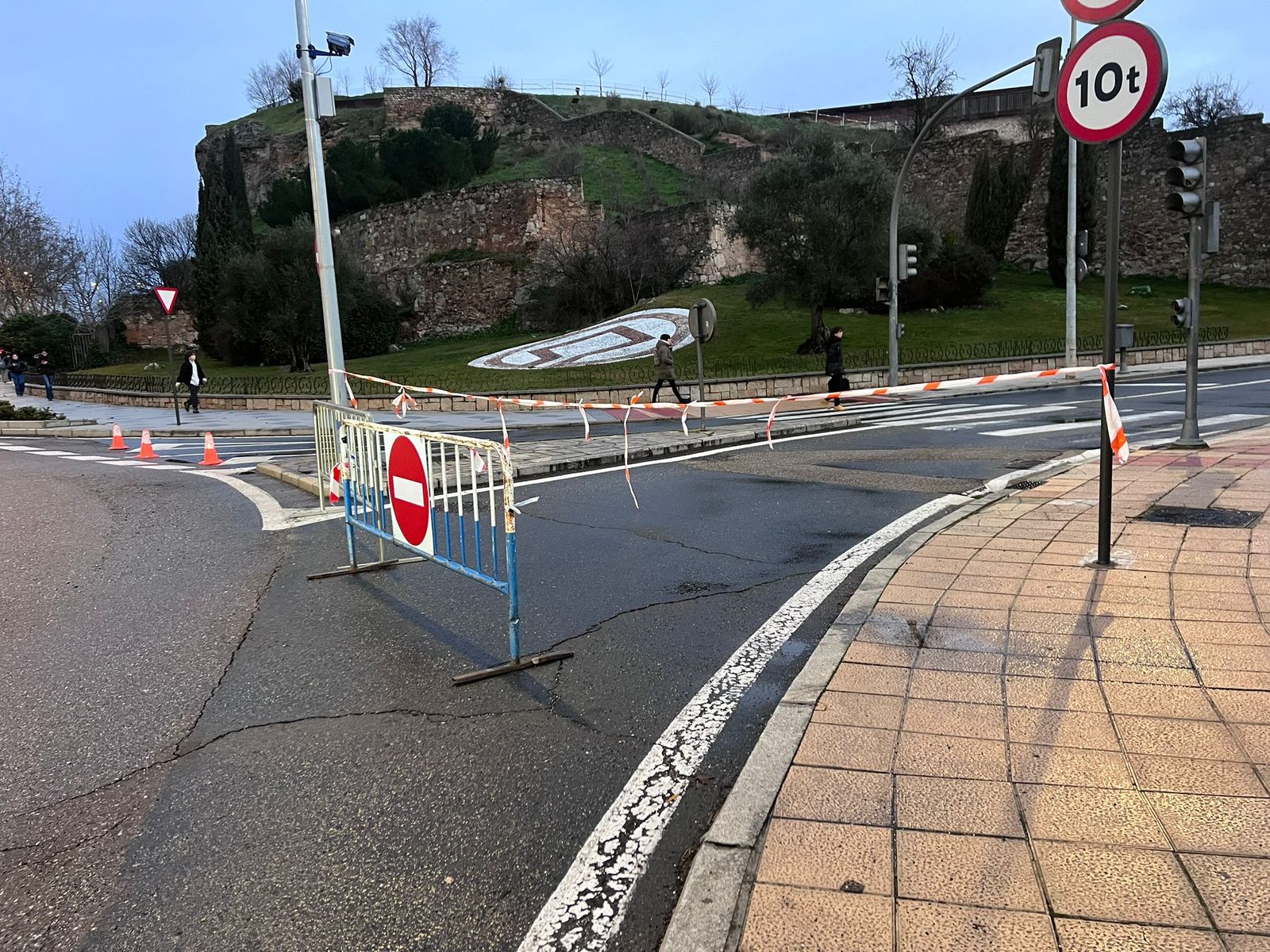 Caída de parte de la muralla en la Vaguada de la Palma