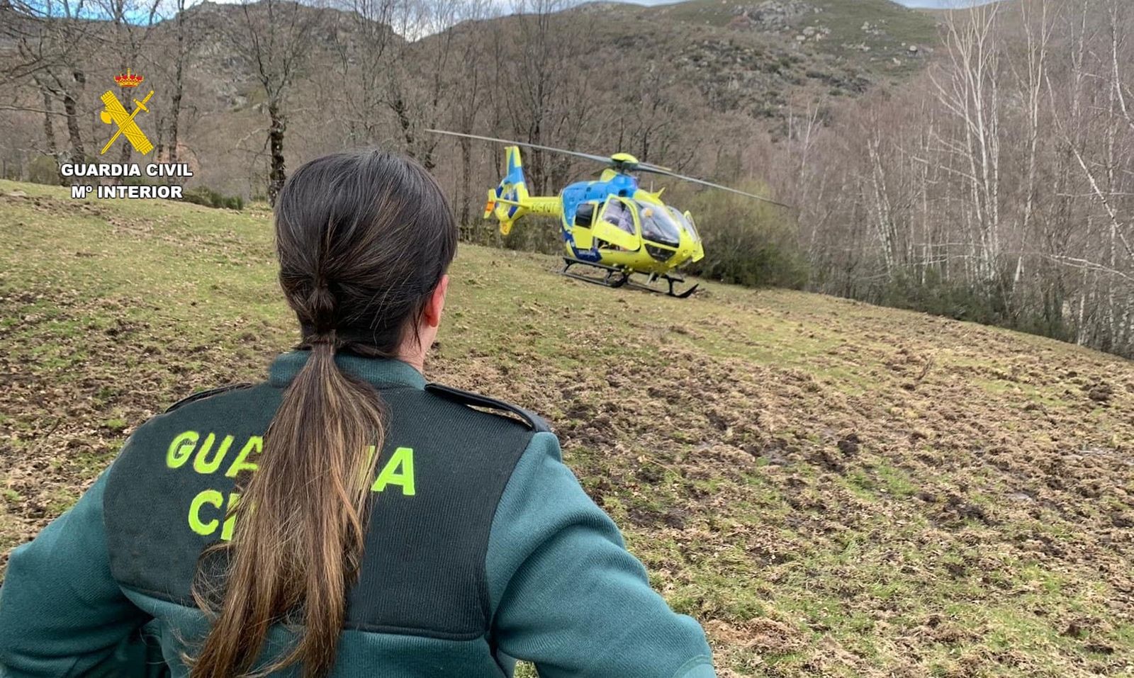 Imagen de los medios desplegados en la zona Guardia Civil