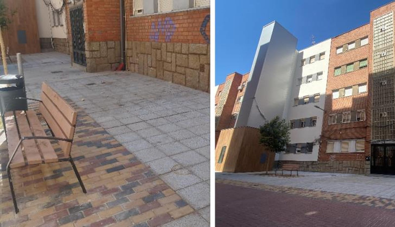 Comparativa de dos bloques de la calle Crisantemos