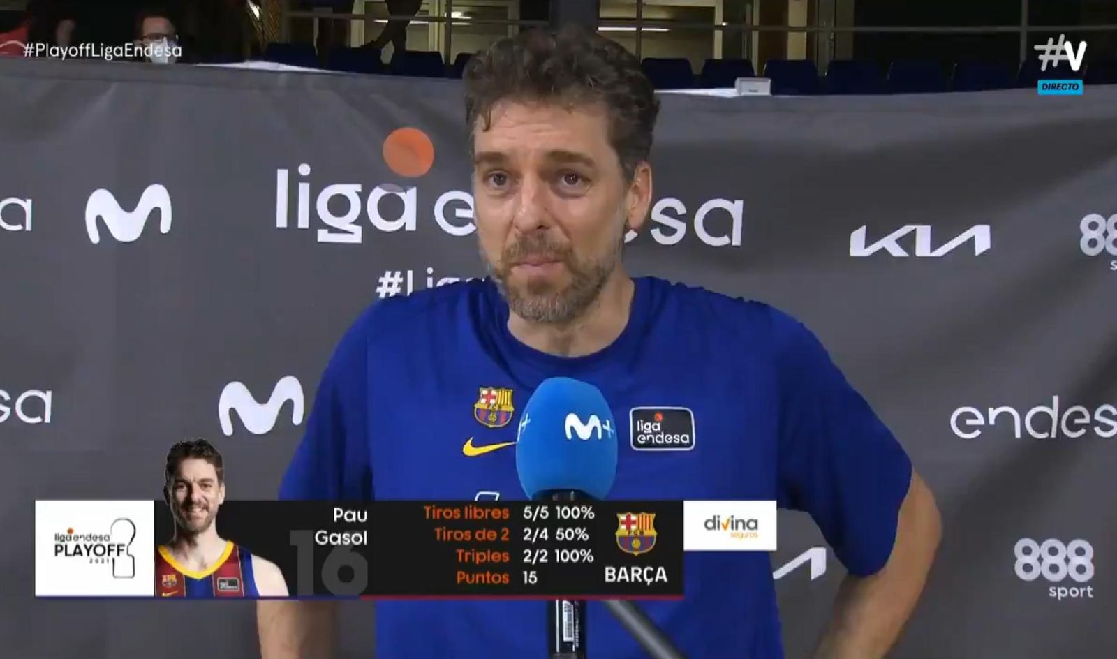 Pau Gasol durante la entrevista | Imagen: Vamos