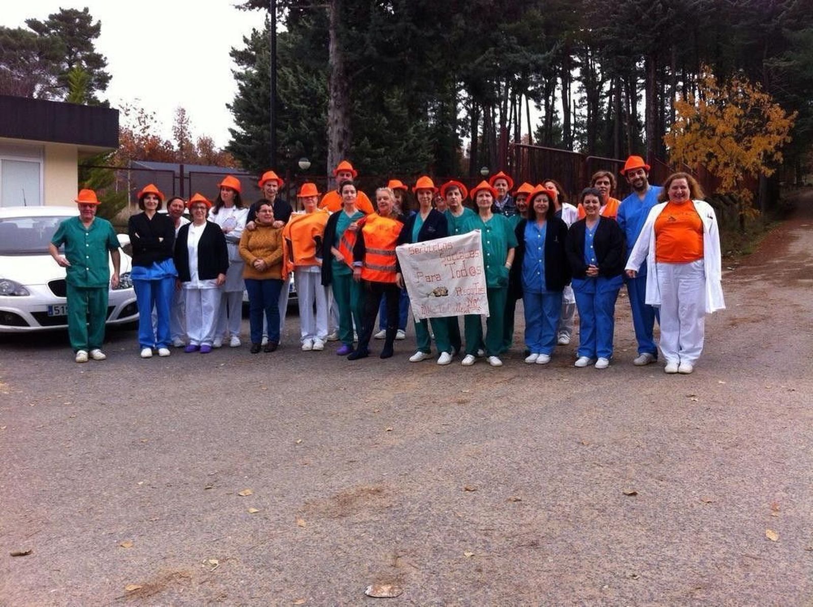 Protesta de trabajadores de servicios sociales