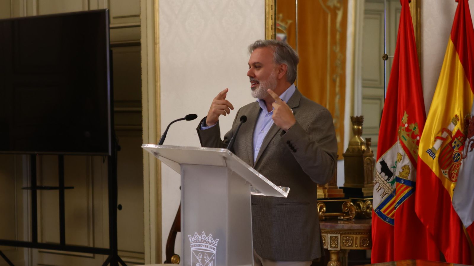 Fernando Pizarro, alcalde de Plasencia en la protesta del 10 de mayo por unas mejores conexiones ferroviarias en Salamanca