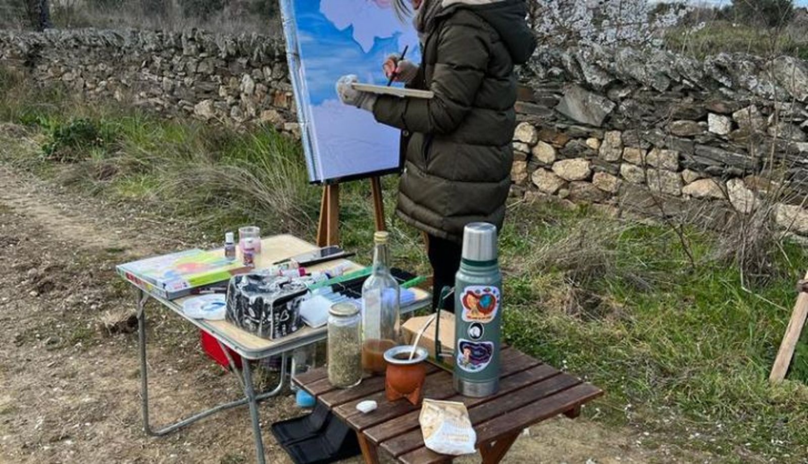 Segundo certamen de pintura al aire libre "Almendros vivos", celebrado en La Fregeneda | Salamanca 24 Horas