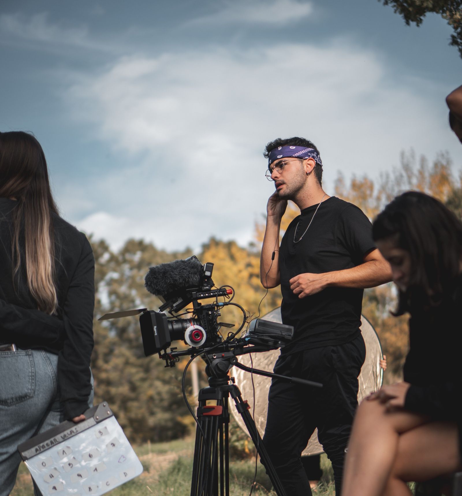 Javier López, director de 'Los ojitos verdes' en el rodaje