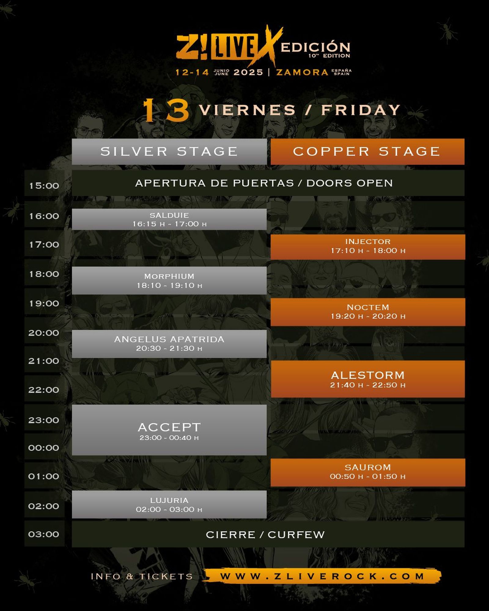 Horarios Z! Live viernes