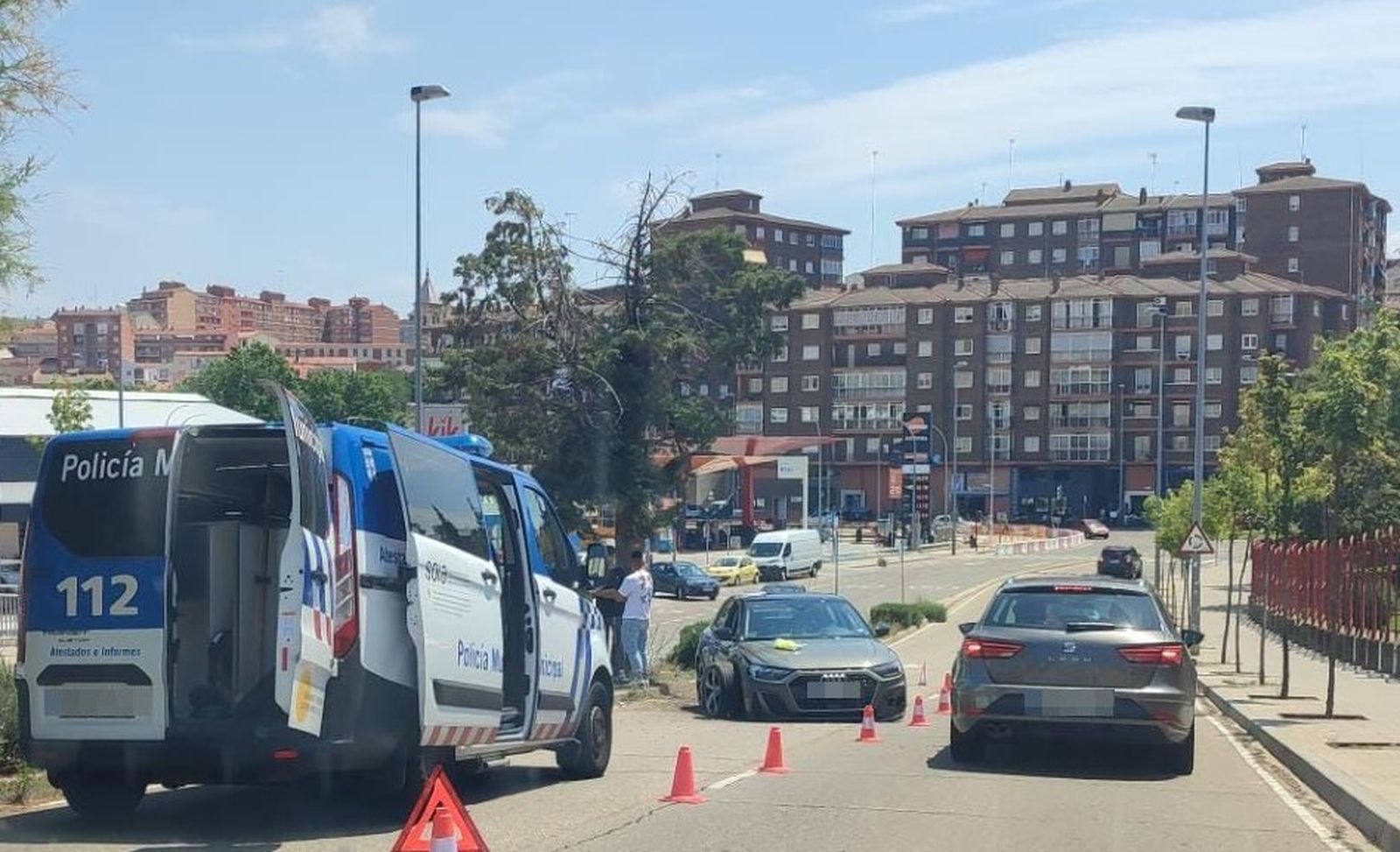 Imagen de un accidente en la misma zona de la Cuesta del Bolón-Archivo