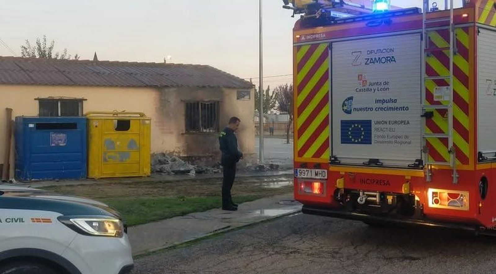 Imagen de los medios desplegados en la zona