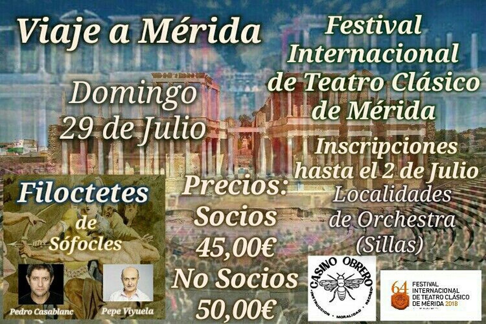 Viaje mérida casino obrero