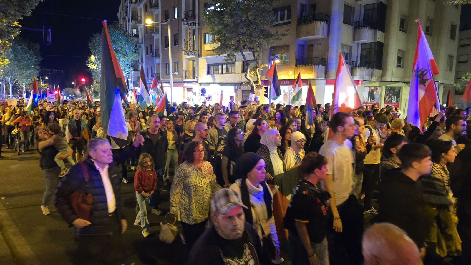 Una nueva concentración por Palestina toma las calles de Salamanca a última hora de la tarde de este 15 de octubre