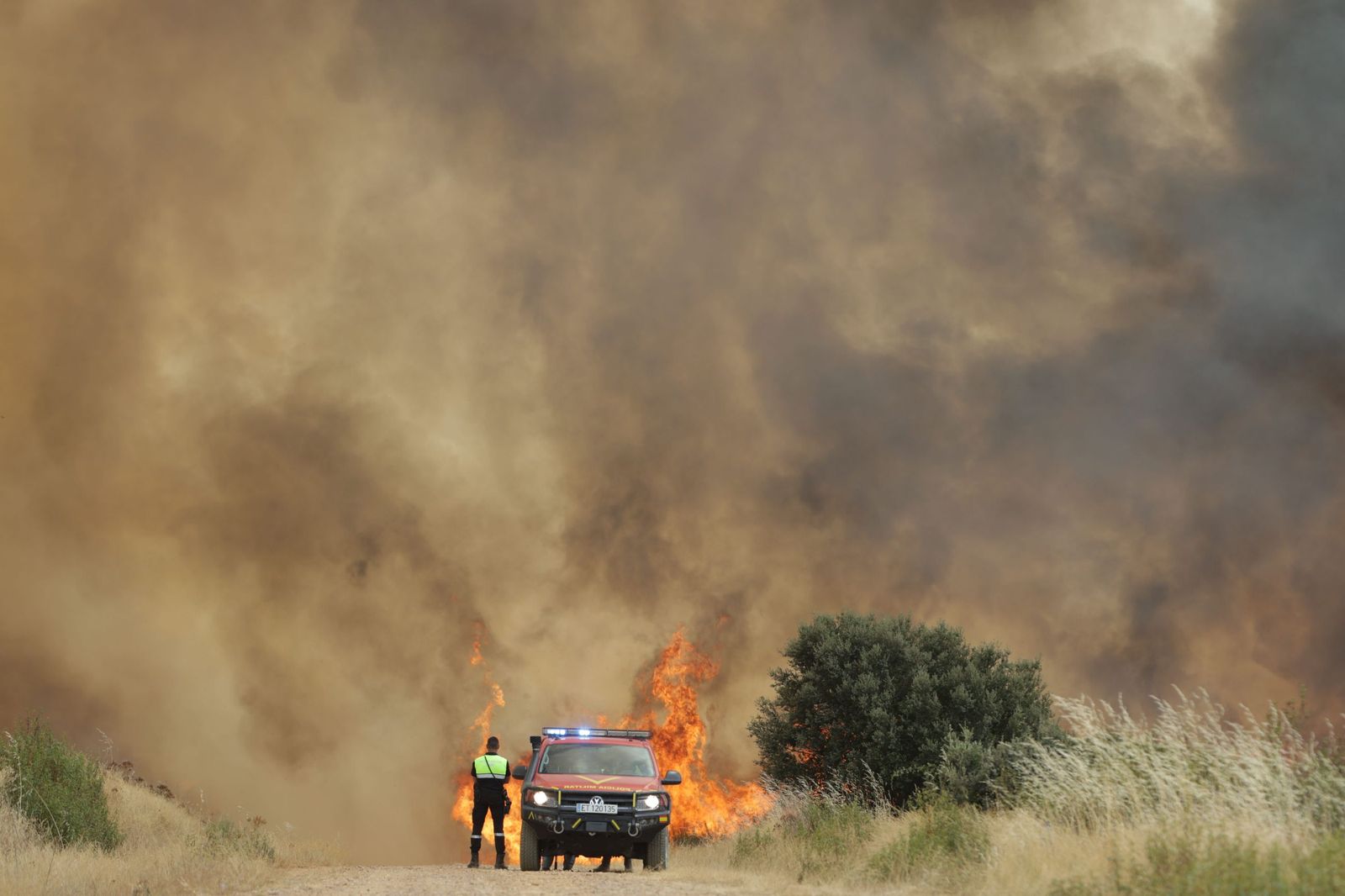 Incendio de Puercas. La situación entre Abejera y Riofrío