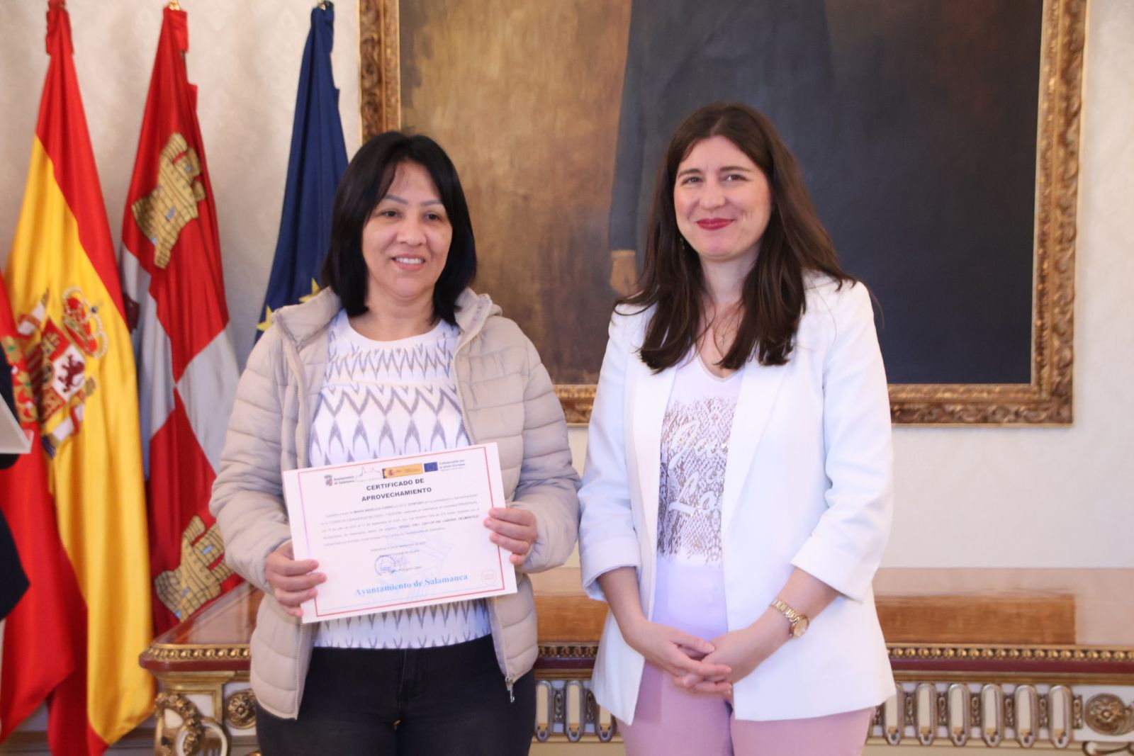 Entrega de diplomas de los primeros cursos de formación del proyecto Laboris Helmántica