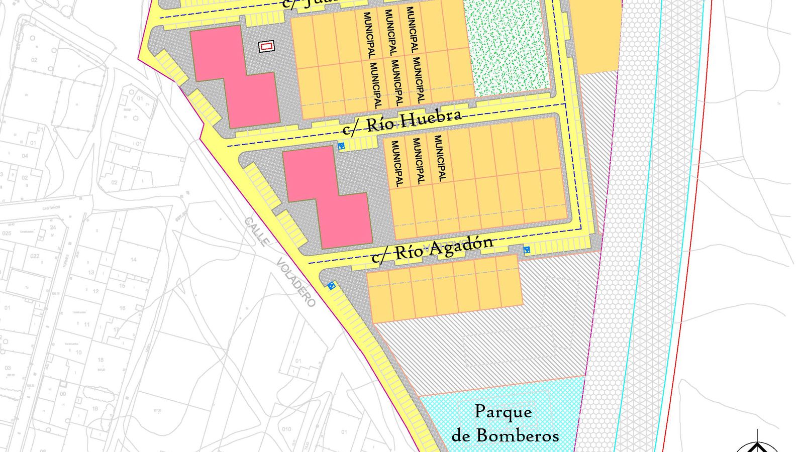 Plano de las parcelas de viviendas para jóvenes en Ciudad Rodrigo