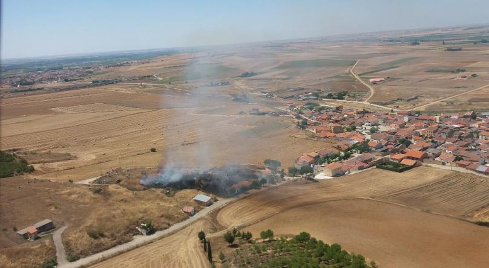 Incendio forestal en Algodre. Foto: JCYL.