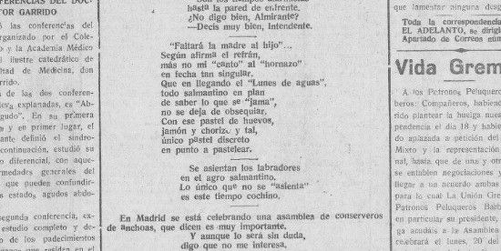 El Adelanto, publicado el 19 de abril de 1936