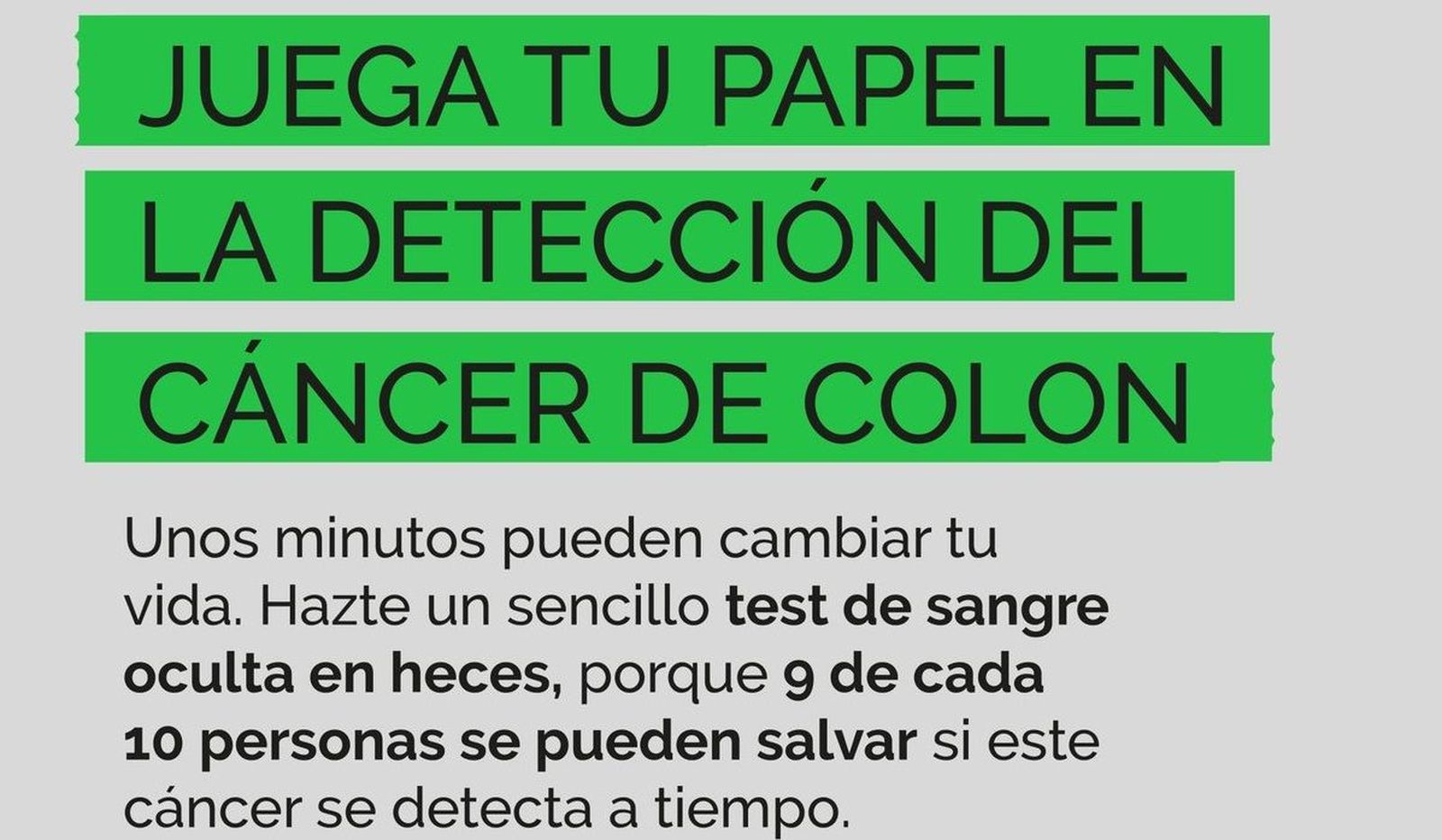 'Juega tu papel en la detección del cáncer de colon': la nueva campaña de la AECC para aumentar la participación en los programas de cribado. Foto @ContraCancerEs 'Juega tu papel en la detección del cáncer de colon': la nueva campaña de la AECC para aumentar la participación en los programas de cribado. Foto @ContraCancerEs