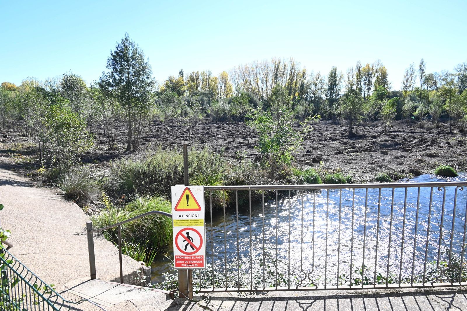 Trabajos de desbroce y limpieza en el Paraje de la Moretona, en Ciudad Rodrigo