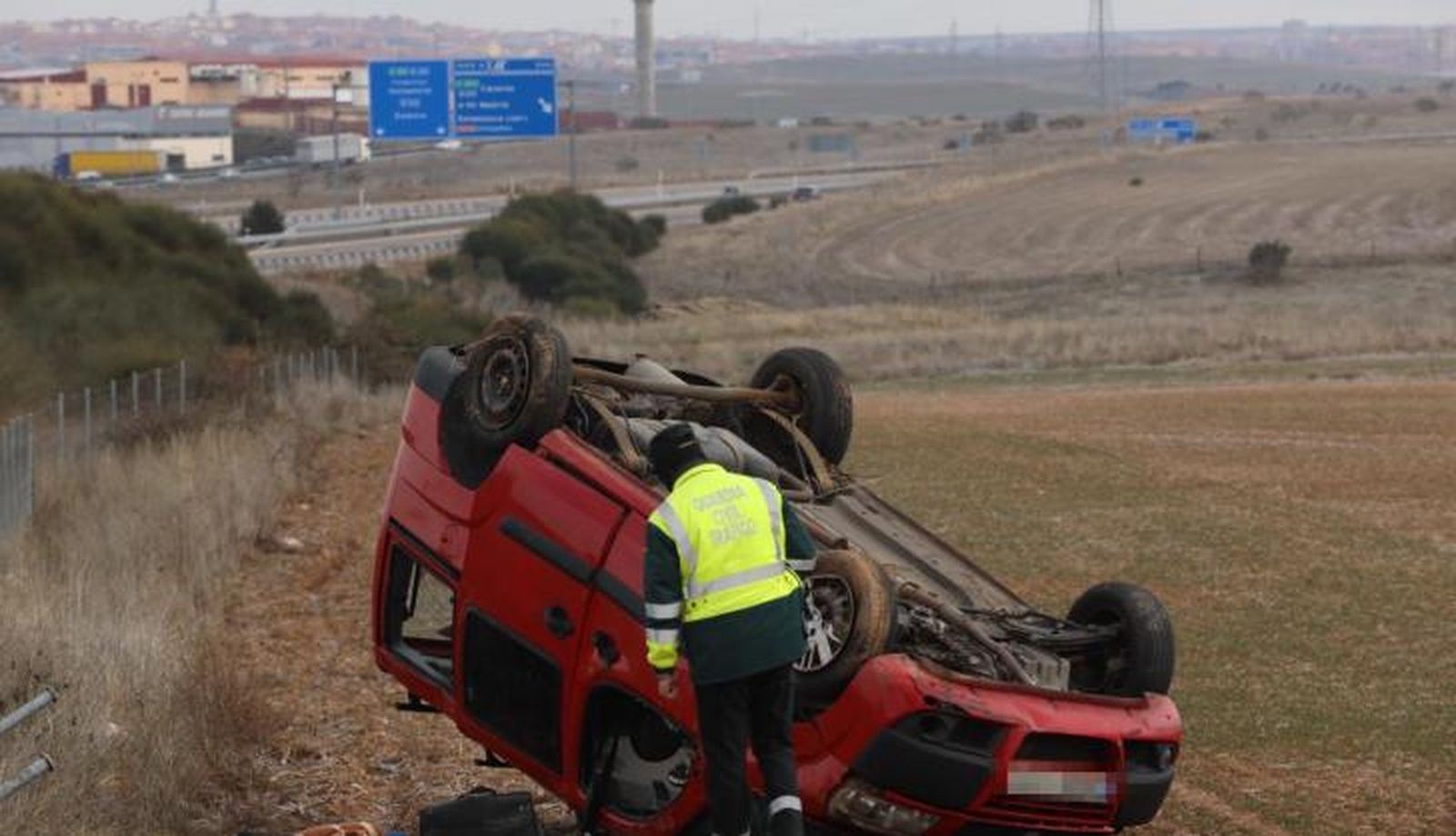 Accidente en la autovía A-62 