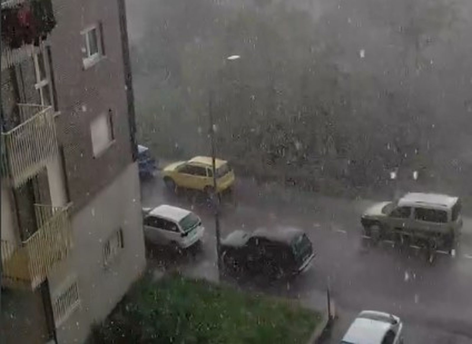 Fuerte tromba de agua sobre Béjar