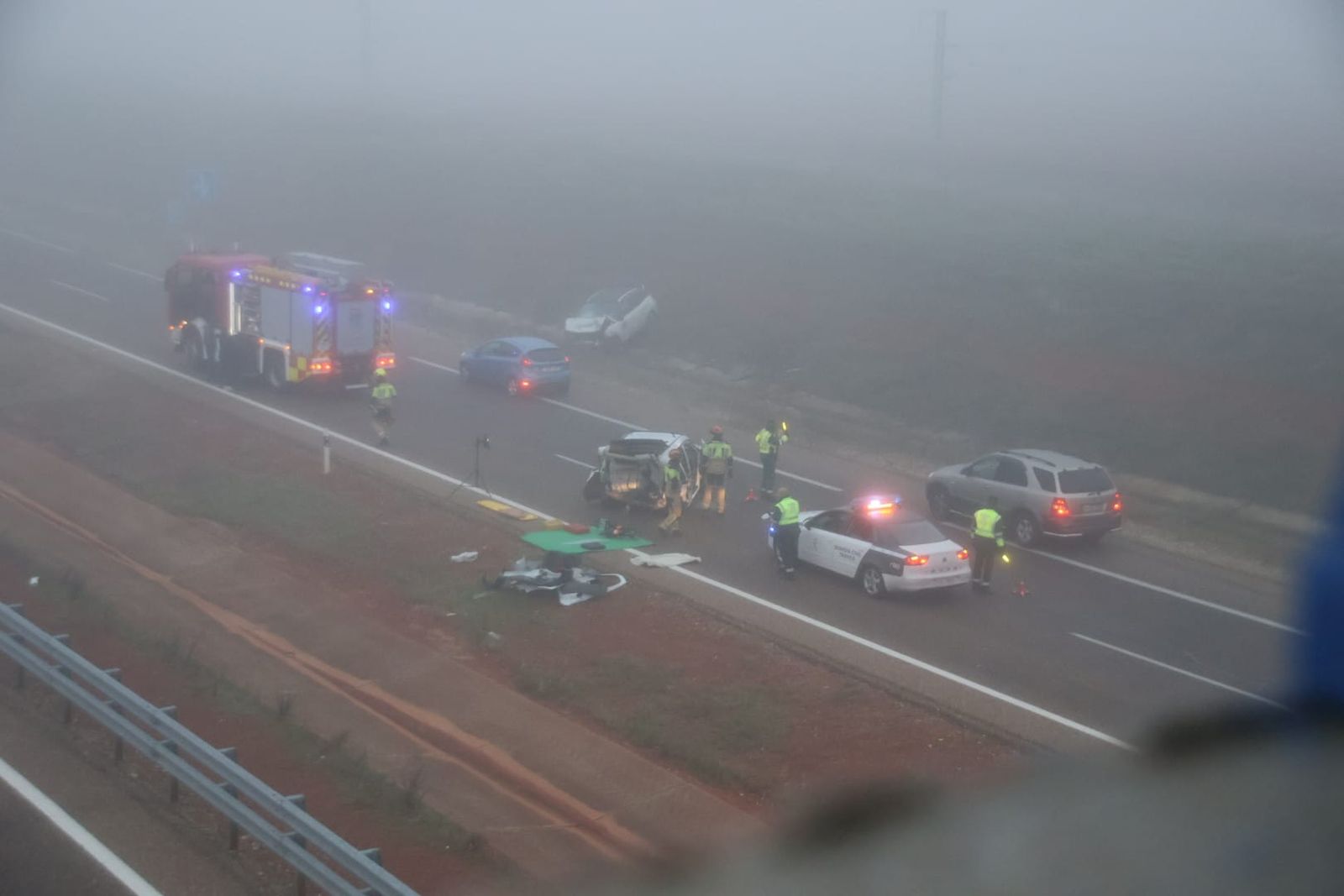 Accidente en la A-62, a la salida de Barbadillo