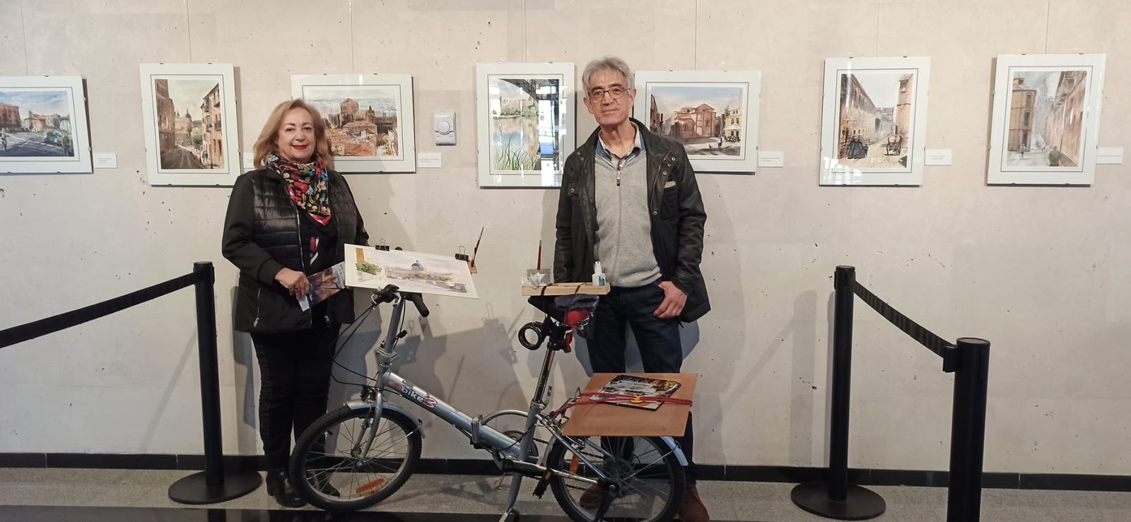 Inauguración exposición acuarelas Jerónimo Calvo