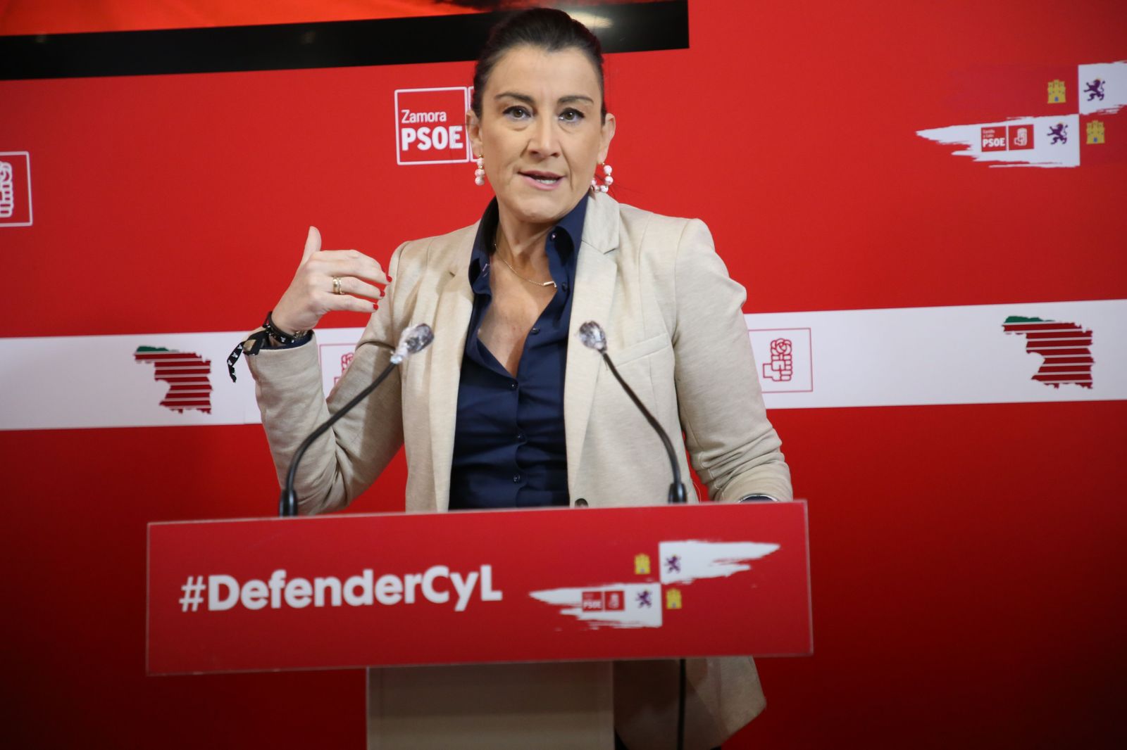 Ana Sánchez durante la rueda de prensa.