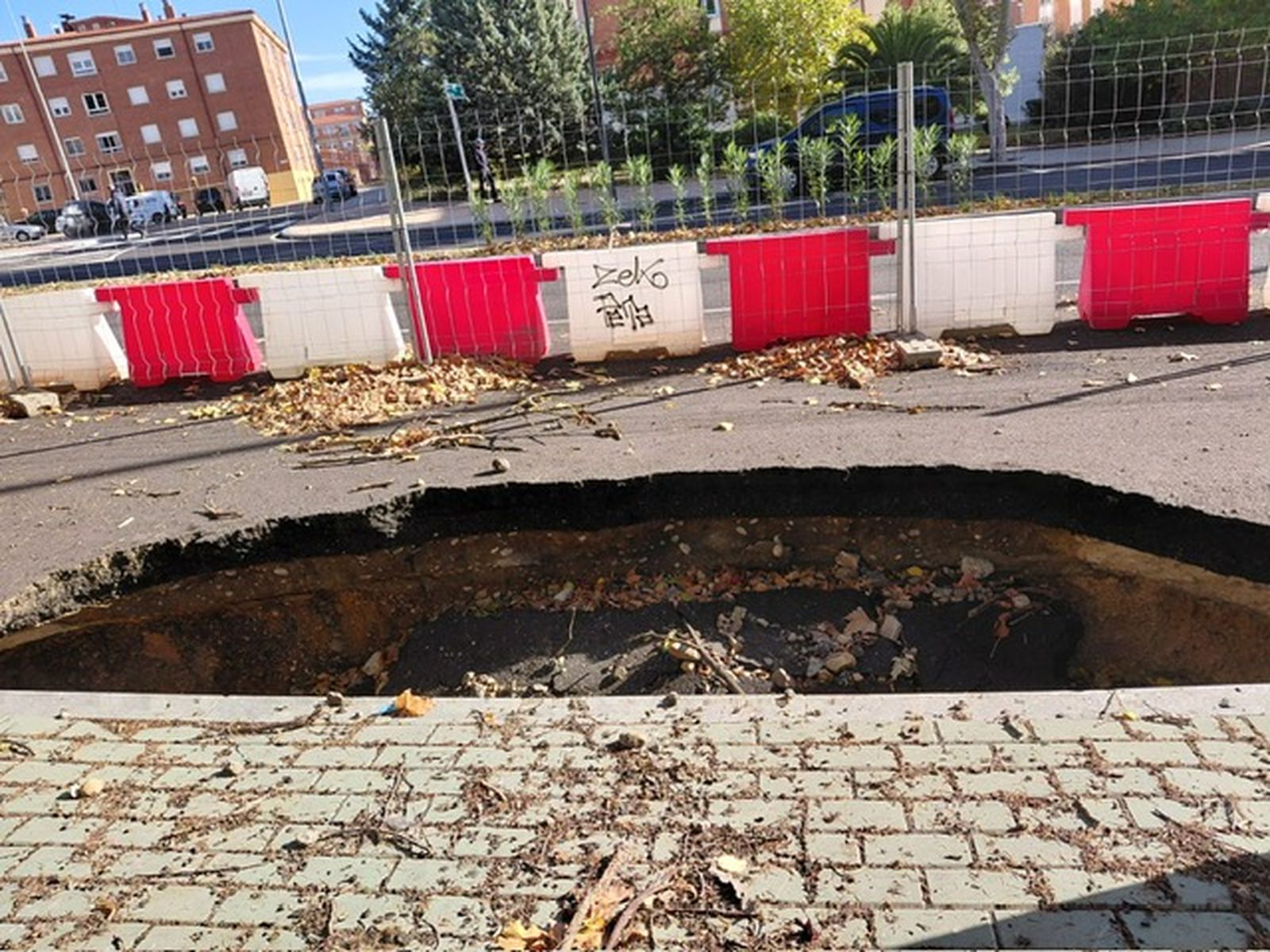 Imagen del socavón en Cardenal Cisneros