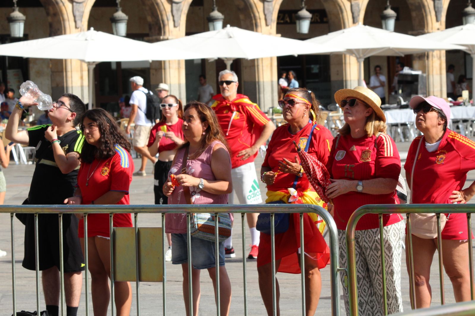 Final de la Eurocopa femenina 2025, vivida en la Plaza Mayor de Salamanca