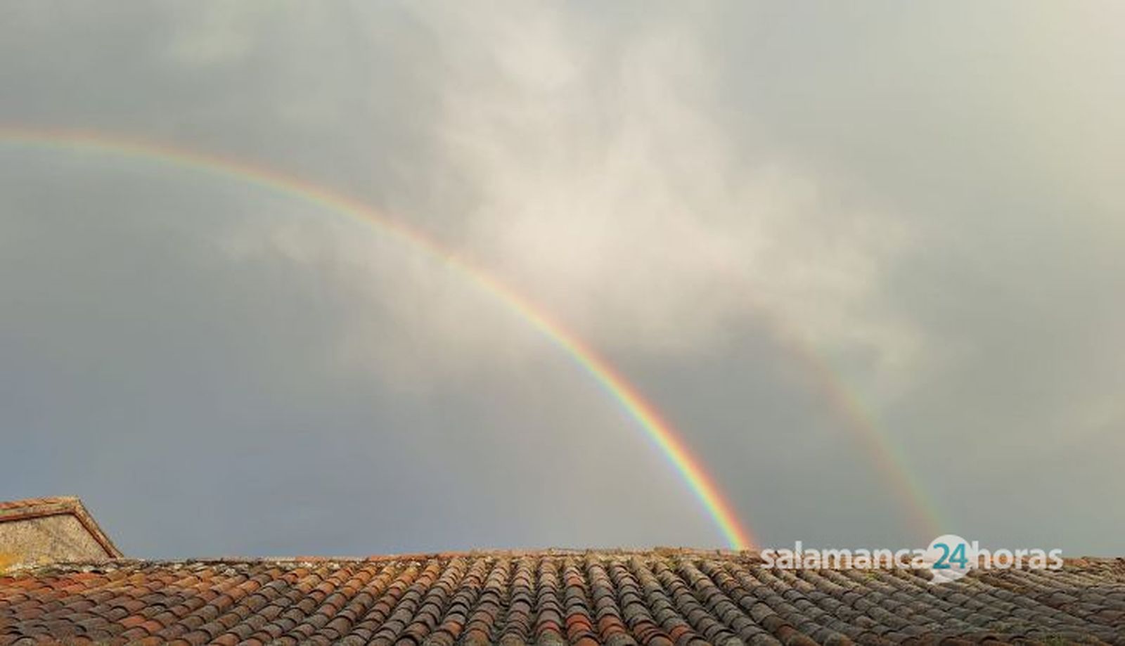 Arcoíris doble en Garcihernández