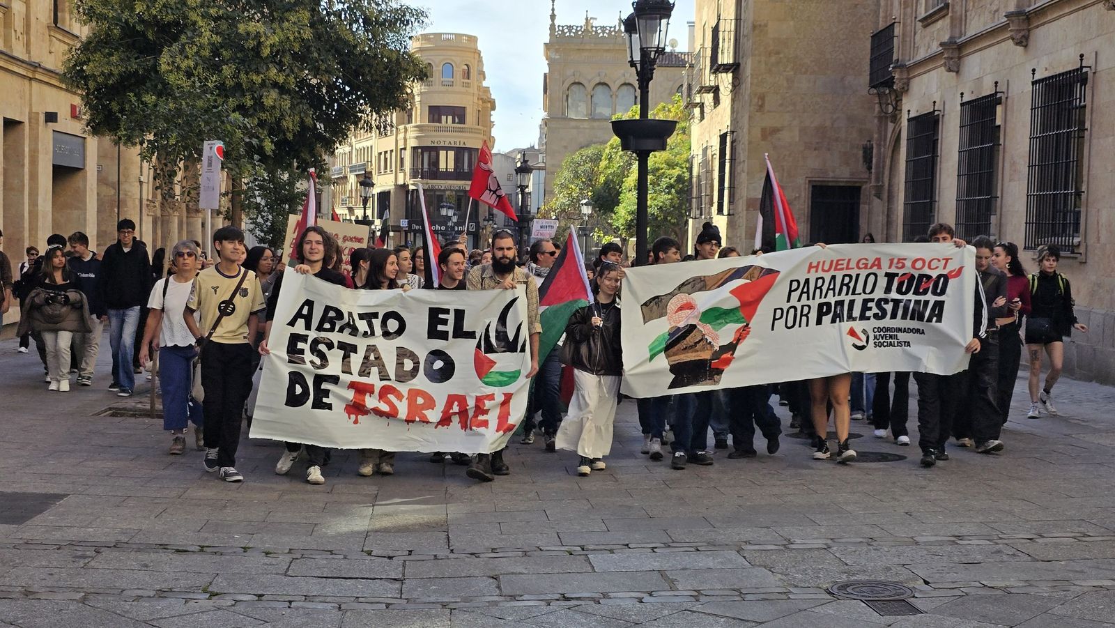 Manifestación por Palestina en Gran Vía