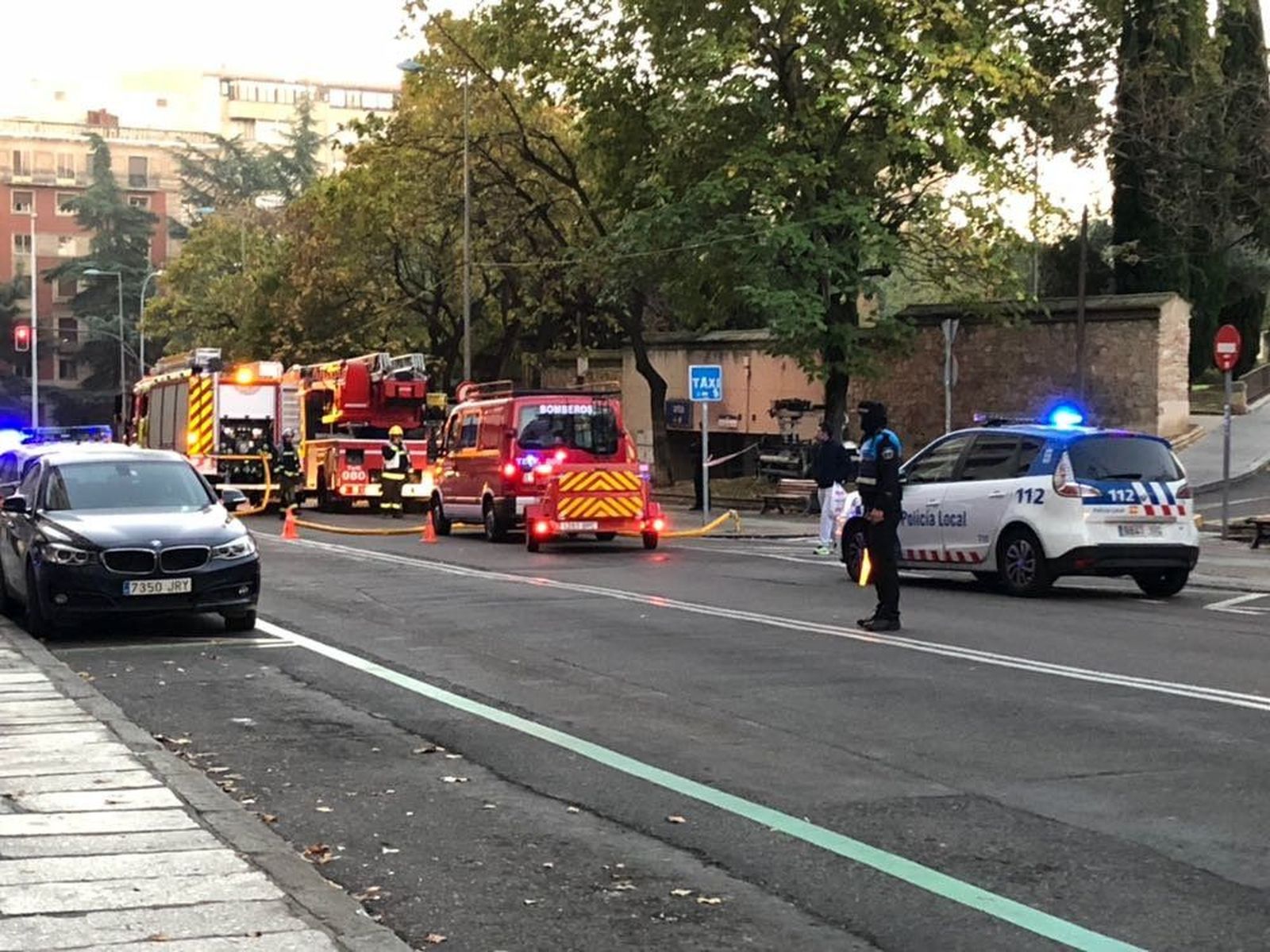 Incendio en el parking de la Santísima Trinidad